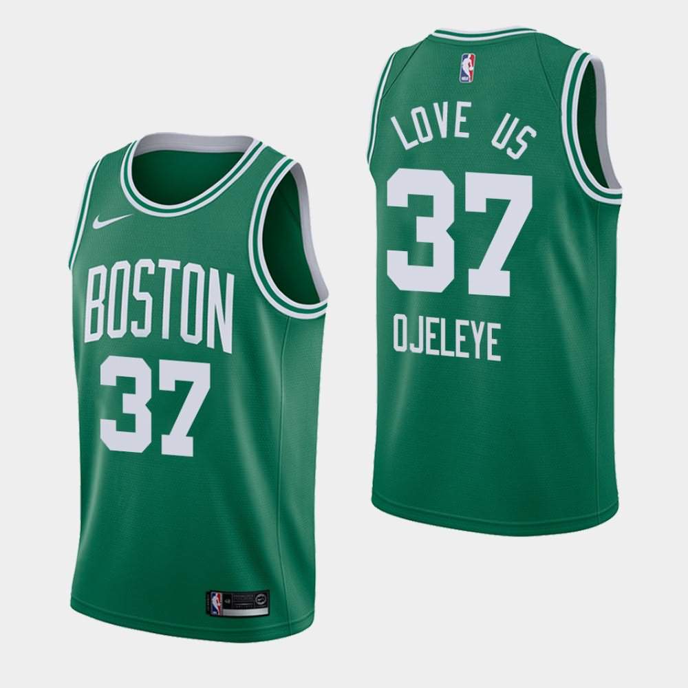 Men's Boston Celtics #37 Semi Ojeleye Green Icon Love Us Orlando Return Jersey EGJ58E2K