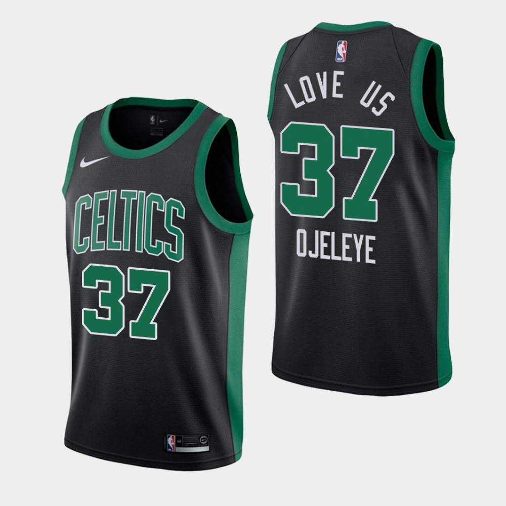 Men's Boston Celtics #37 Semi Ojeleye Black Statement Love Us Orlando Return Jersey HKX06E0D