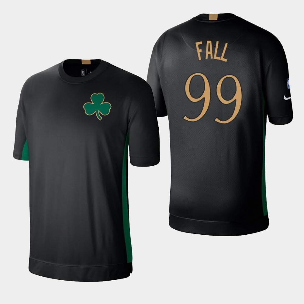 Men's Boston Celtics #99 Tacko Fall Black Kelly Green 2.0 Shooting Performance City T-Shirt QTD56E7A