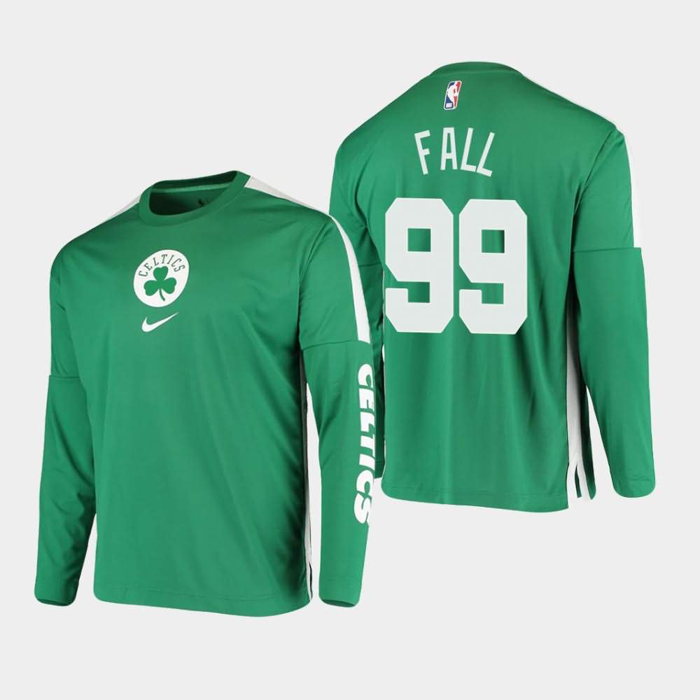 Men's Boston Celtics #99 Tacko Fall Kelly Green Long Sleeve Shooting Performance T-Shirt NGR07E4F
