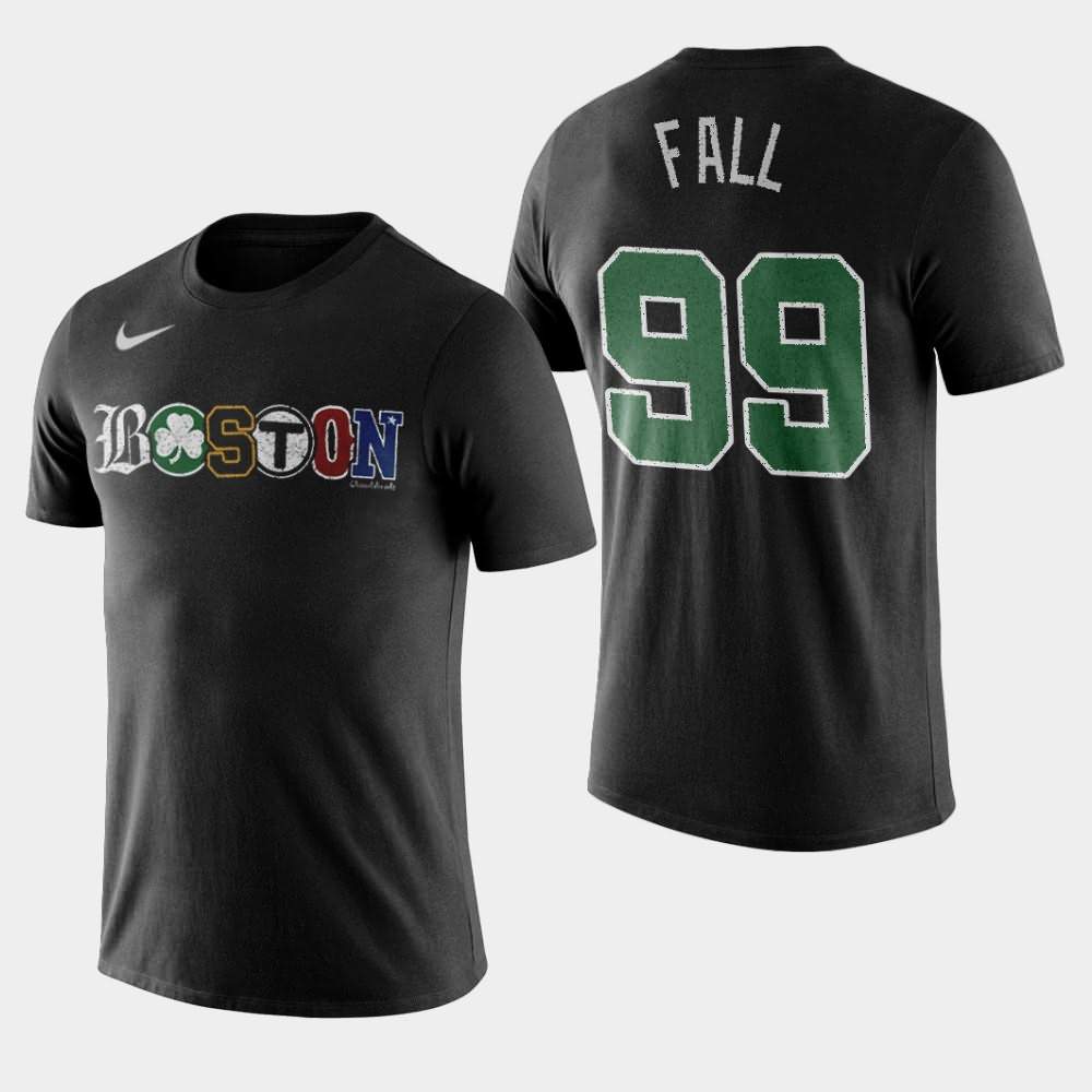 Men's Boston Celtics #99 Tacko Fall Black Lightweight Townie Pride T-Shirt WII85E2Q