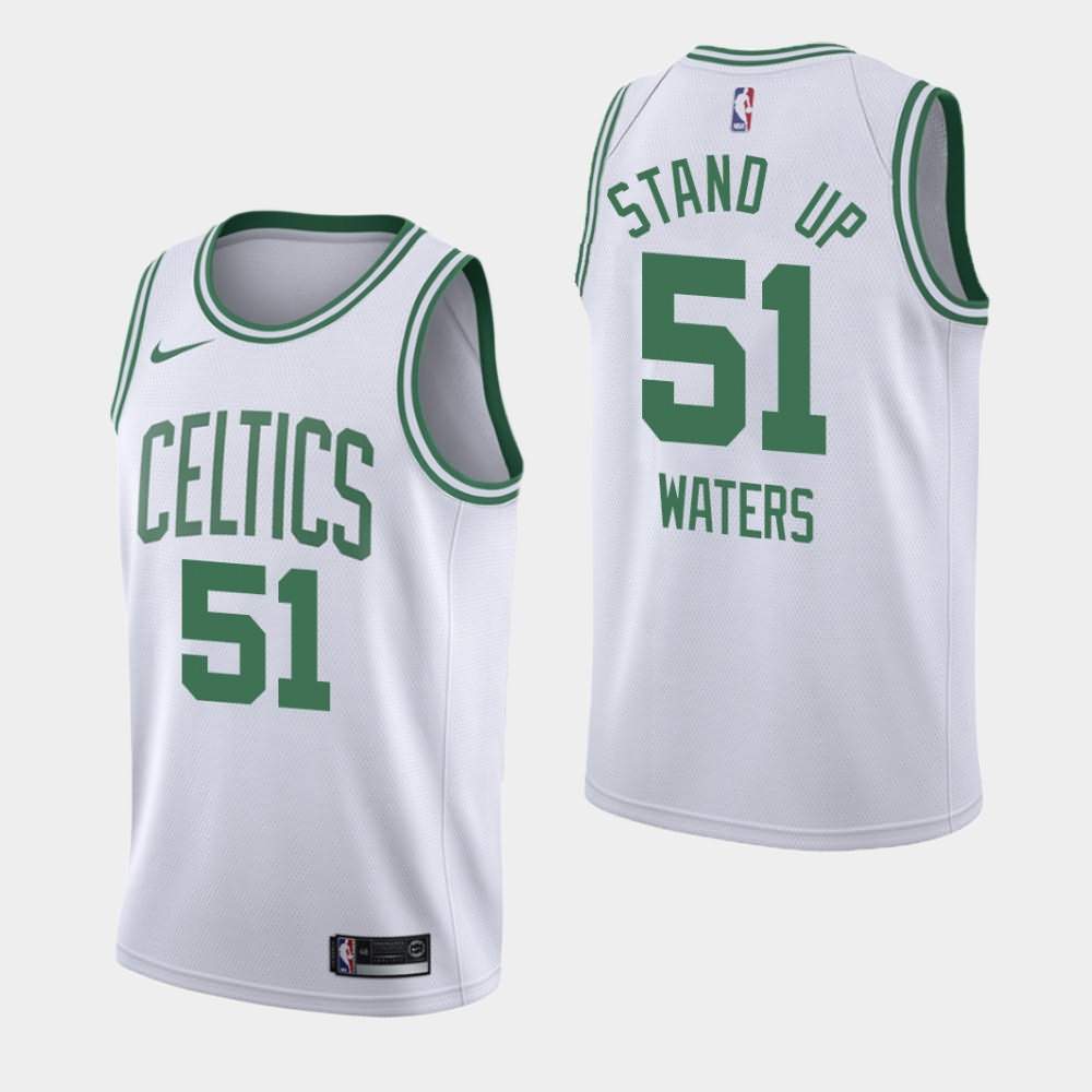 Men's Boston Celtics #51 Tremont Waters White Association Stand Up Orlando Return Jersey KGD82E7K