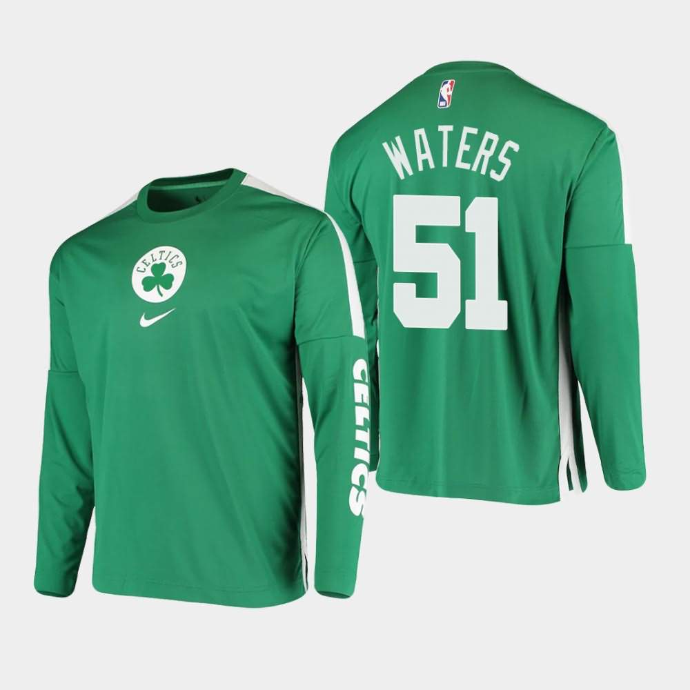 Men's Boston Celtics #51 Tremont Waters Kelly Green Long Sleeve Shooting Performance T-Shirt LJS04E1N