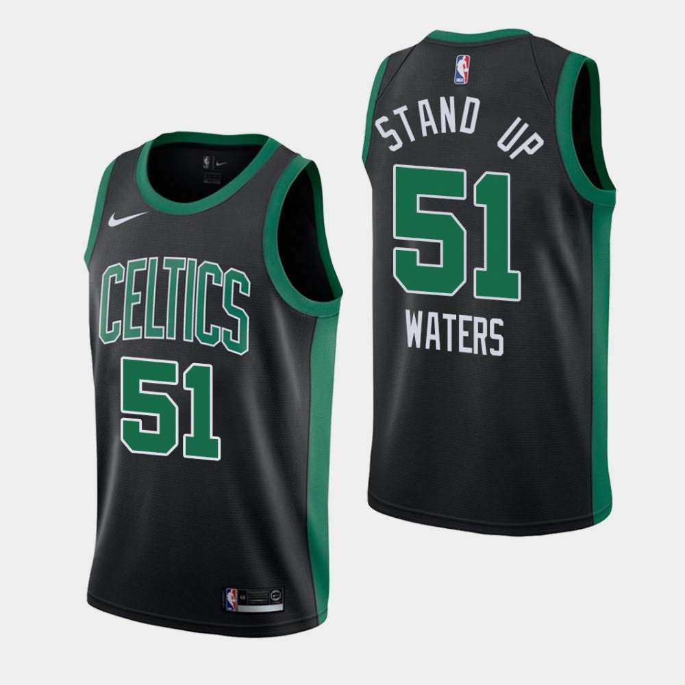 Men's Boston Celtics #51 Tremont Waters Black Statement Stand Up Orlando Return Jersey OHK16E1H