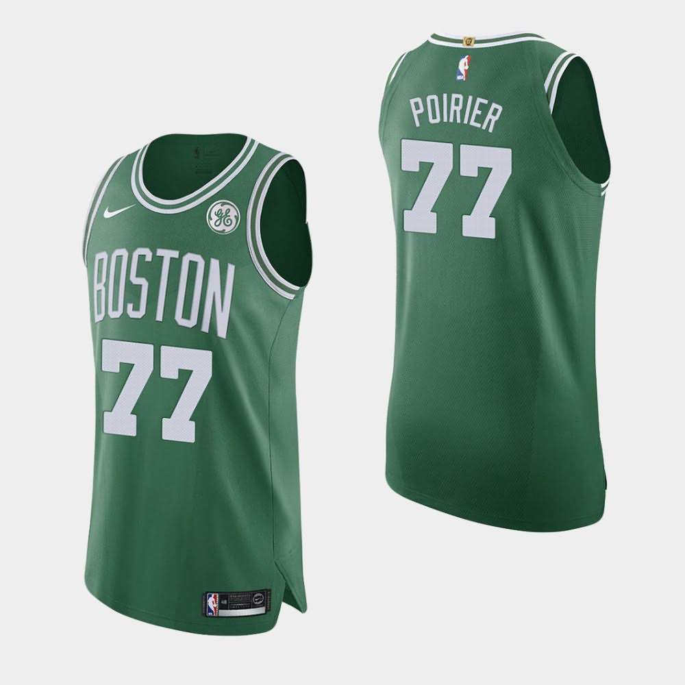 Men's Boston Celtics #77 Vincent Poirier Green 2020-21 GE Patch Icon Jersey ERK33E0L