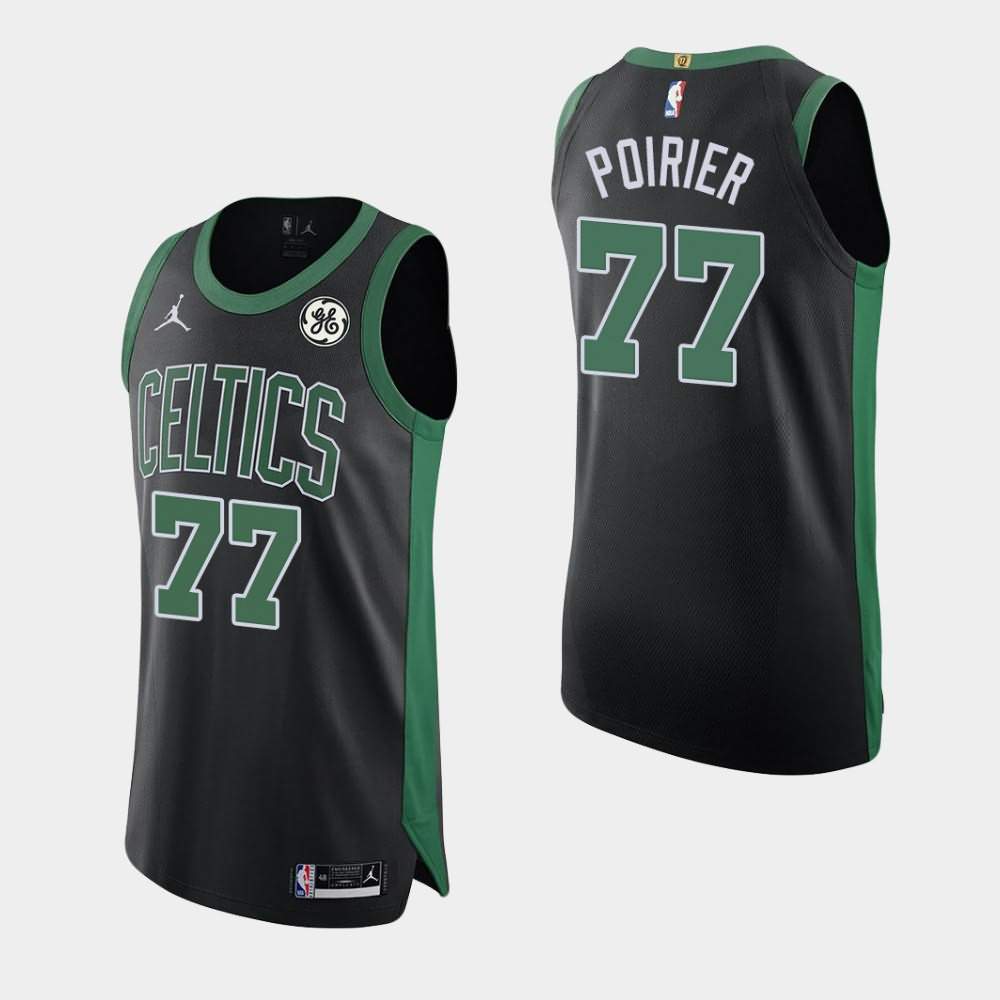 Men's Boston Celtics #77 Vincent Poirier Black 2020-21 GE Patch Statement Jersey JLM36E3T