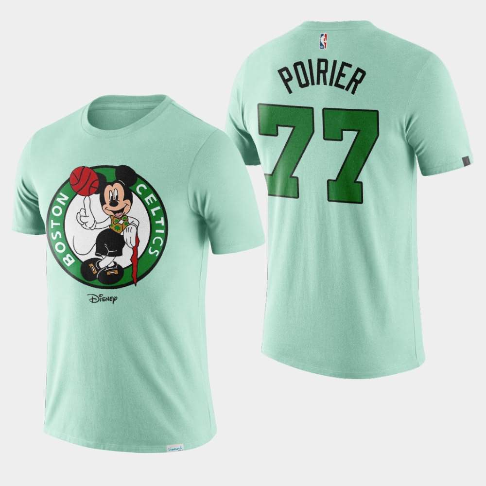 Men's Boston Celtics #77 Vincent Poirier Green Mickey Mouse Disney X NBA Mascot Crossover T-Shirt GSD54E3U