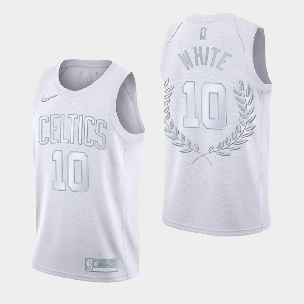 Men's Boston Celtics #10 Jo Jo White White Glory Retirement Fashion Platinum Limited Jersey UKJ01E2R