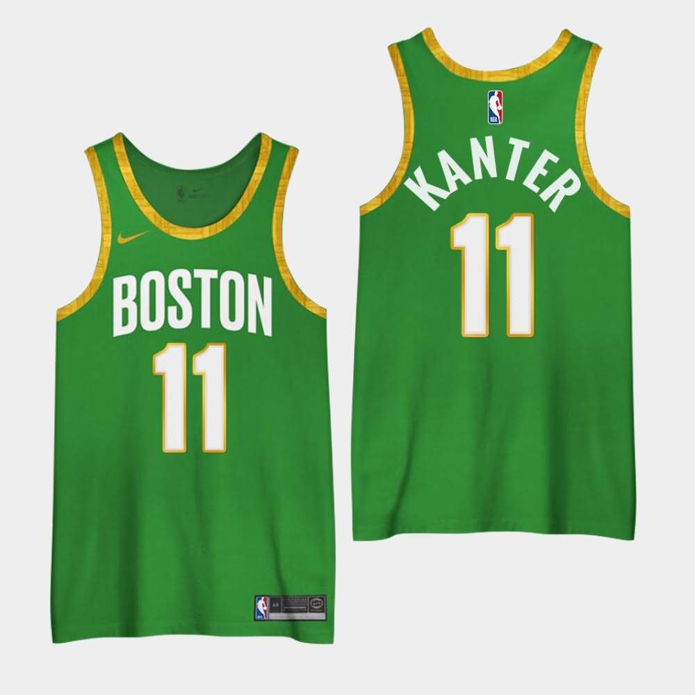 Men's Boston Celtics #11 Enes Kanter Green 3 Fashion City Jersey ZMN78E3H