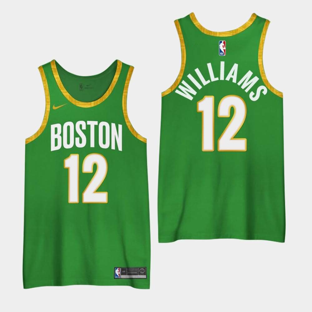 Men's Boston Celtics #12 Grant Williams Green 3 Fashion City Jersey QCQ77E0Q