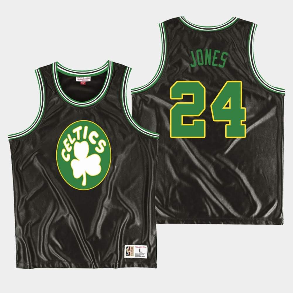 Men's Boston Celtics #24 Sam Jones Black HWC Fashion Dazzle Jersey TNJ52E3O