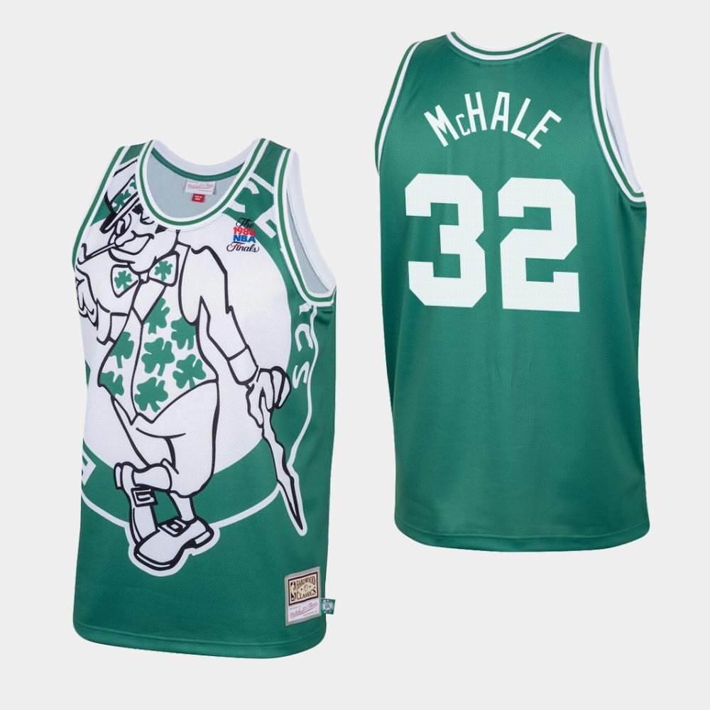 Men's Boston Celtics #32 Kevin McHale Green Big Face Jersey SUJ15E3E
