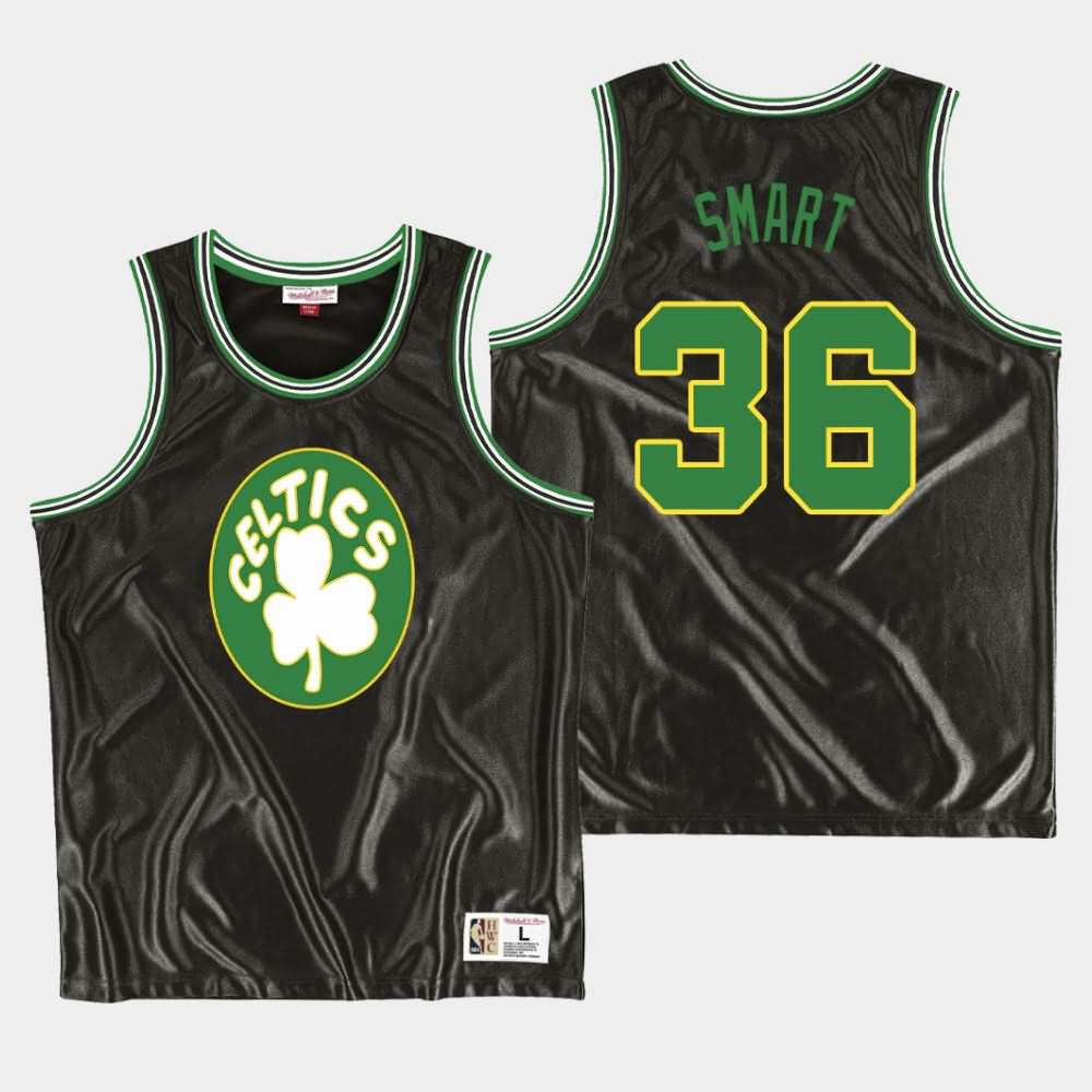 Men's Boston Celtics #36 Marcus Smart Black NBA HWC Dazzle Jersey OUN87E8P