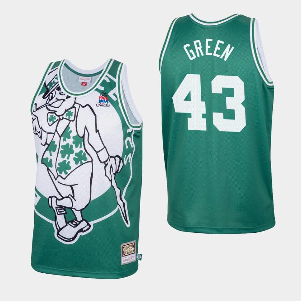 Men's Boston Celtics #43 Javonte Green Green Big Face Jersey IVM22E2Z