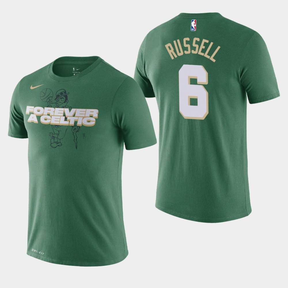 Men's Boston Celtics #6 Bill Russell Green Forever A Celtic Dri-FIT T-Shirt AUW26E4H