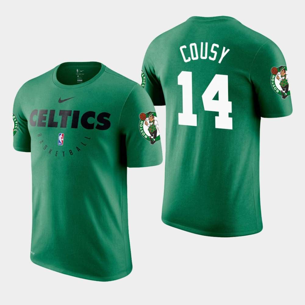 Men's Boston Celtics #14 Bob Cousy Green Legend Performance Practice T-Shirt HWU16E1L