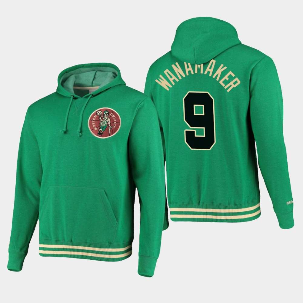 Men's Boston Celtics #9 Brad Wanamaker Green Mitchell & Ness Bat Around Hoodie HKE04E2D