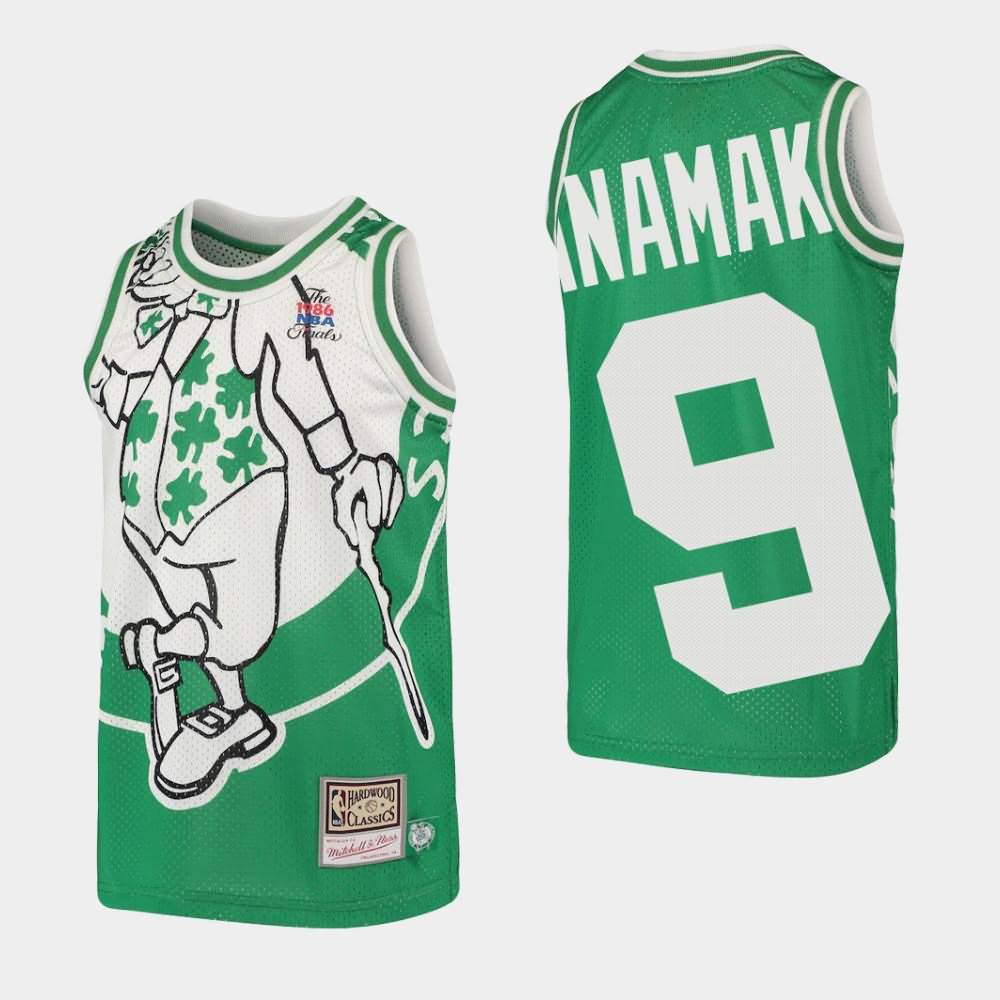 Youth Boston Celtics #9 Brad Wanamaker Green Hardwood Classics Big Face Jersey NJP06E8B
