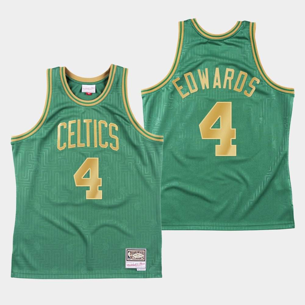 Men's Boston Celtics #4 Carsen Edwards Green Mitchell & Ness Hardwood Classics 2020 CNY Jersey HMV86E5O
