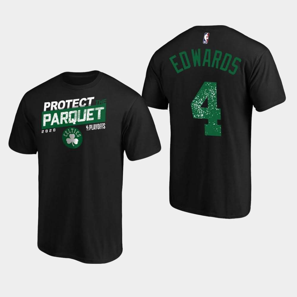 Men's Boston Celtics #4 Carsen Edwards Black ISO Slogan 2020 NBA Playoffs Bound T-Shirt RVJ14E0F