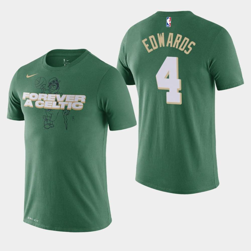 Men's Boston Celtics #4 Carsen Edwards Green Forever A Celtic Dri-FIT T-Shirt TFJ74E0D