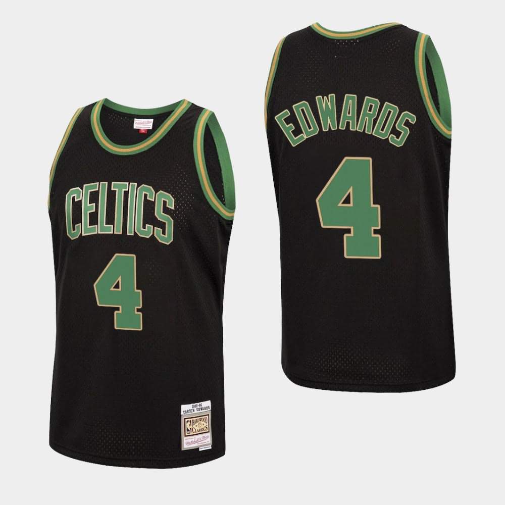Men's Boston Celtics #4 Carsen Edwards Black Hardwood Classics Reload Jersey MQG08E6Y