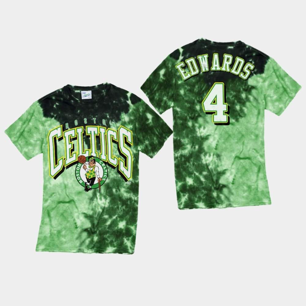 Men's Boston Celtics #4 Carsen Edwards Green Retro Vintage Tubular T-Shirt DCE01E8D
