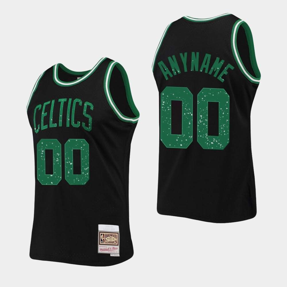 Men's Boston Celtics #00 Custom Black Mitchell & Ness Rings Collection Jersey XAA65E3O