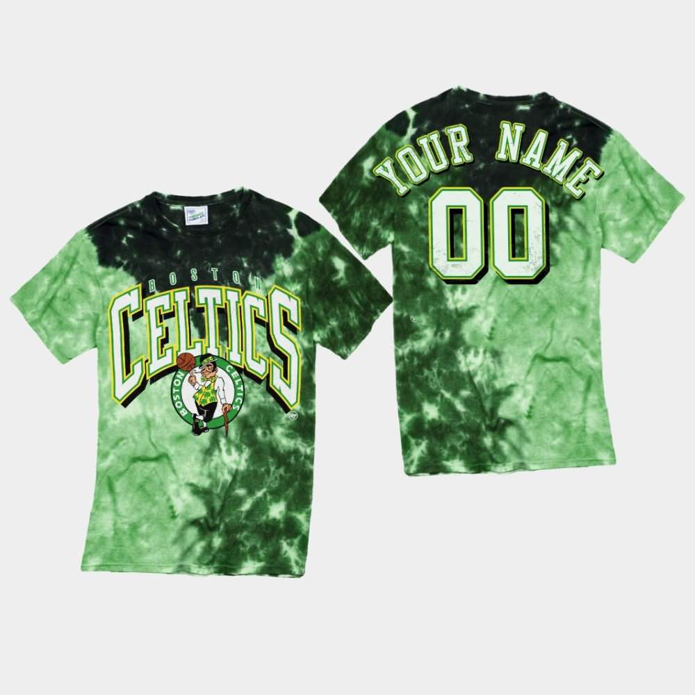 Men's Boston Celtics #00 Custom Green Retro Vintage Tubular T-Shirt SSF45E8H