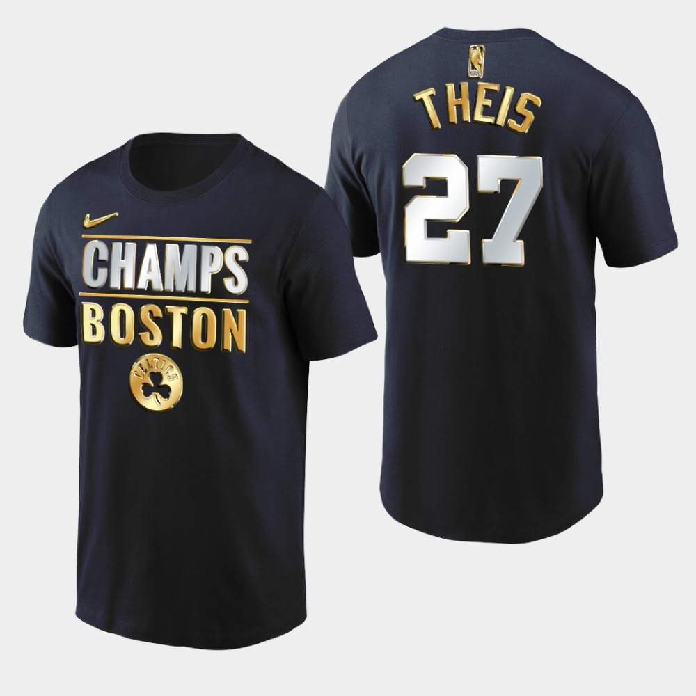 Men's Boston Celtics #27 Daniel Theis Black Limited Edition 2020 Division Champs T-Shirt WMP85E8U