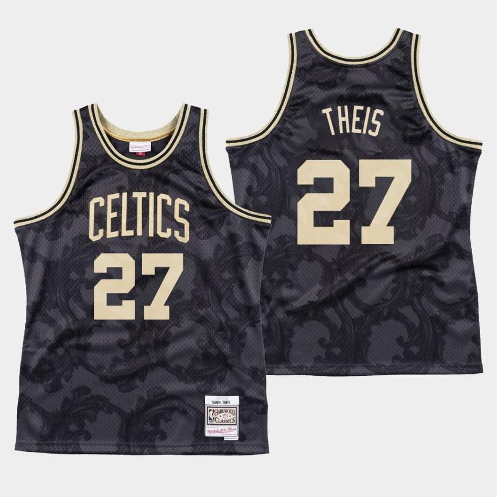 Men's Boston Celtics #27 Daniel Theis Black Mitchell & Ness Classic Toile Jersey LDP85E7J