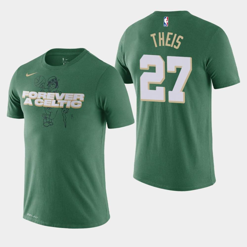 Men's Boston Celtics #27 Daniel Theis Green Forever A Celtic Dri-FIT T-Shirt CXL50E4L