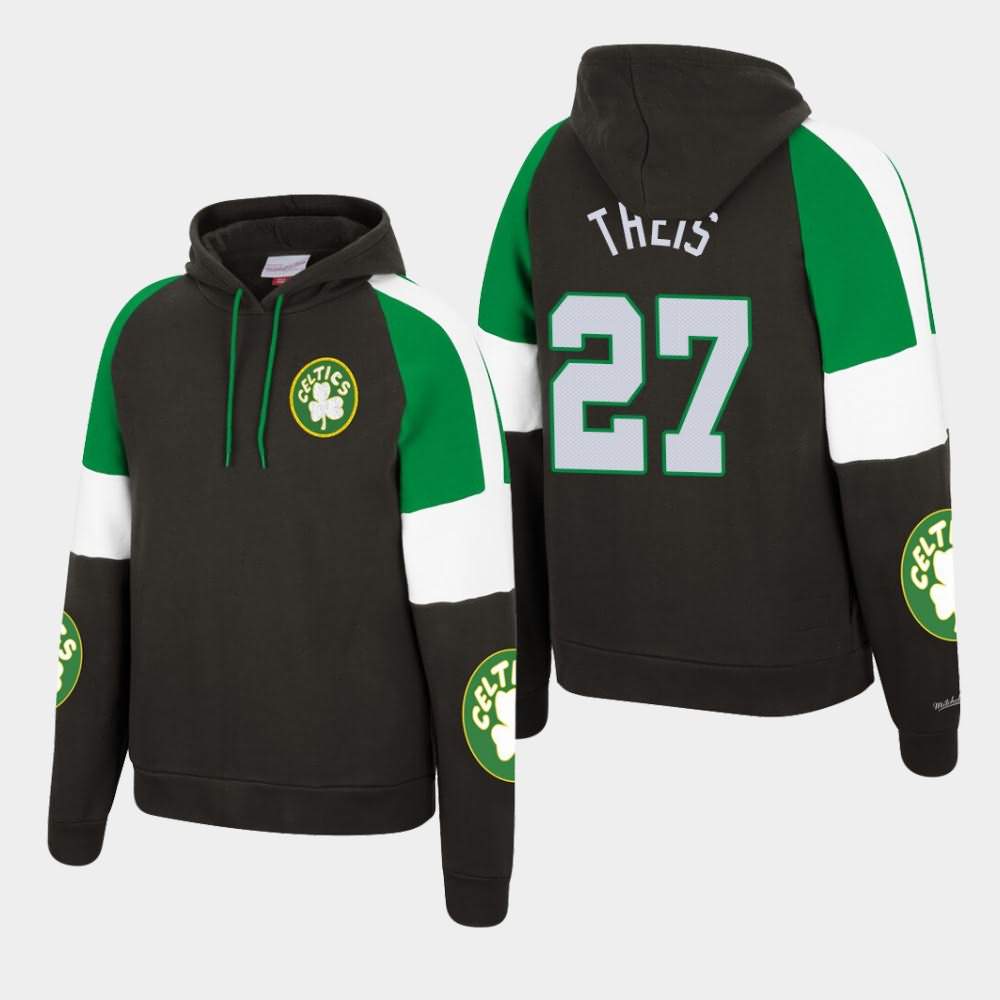 Men's Boston Celtics #27 Daniel Theis Black Mitchell & Ness Pullover Instant Replay Hoodie DXR28E5D