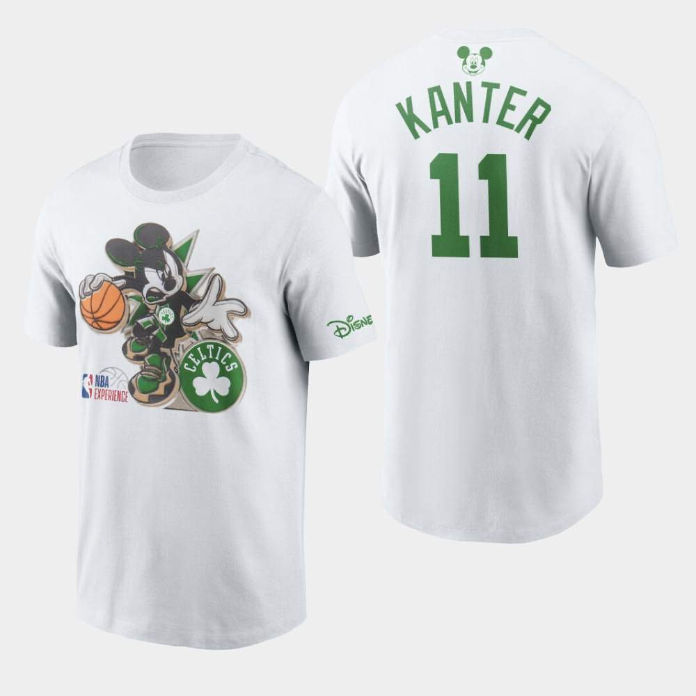 Men's Boston Celtics #11 Enes Kanter White Mickey Mouse Disney T-Shirt RKC08E0K