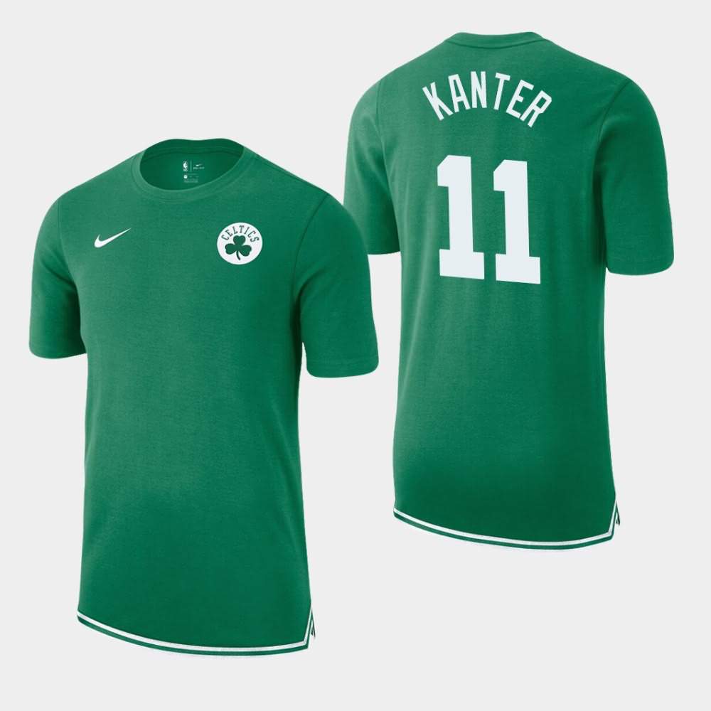 Men's Boston Celtics #11 Enes Kanter Kelly Green Essential Uniform T-Shirt GEO31E0T