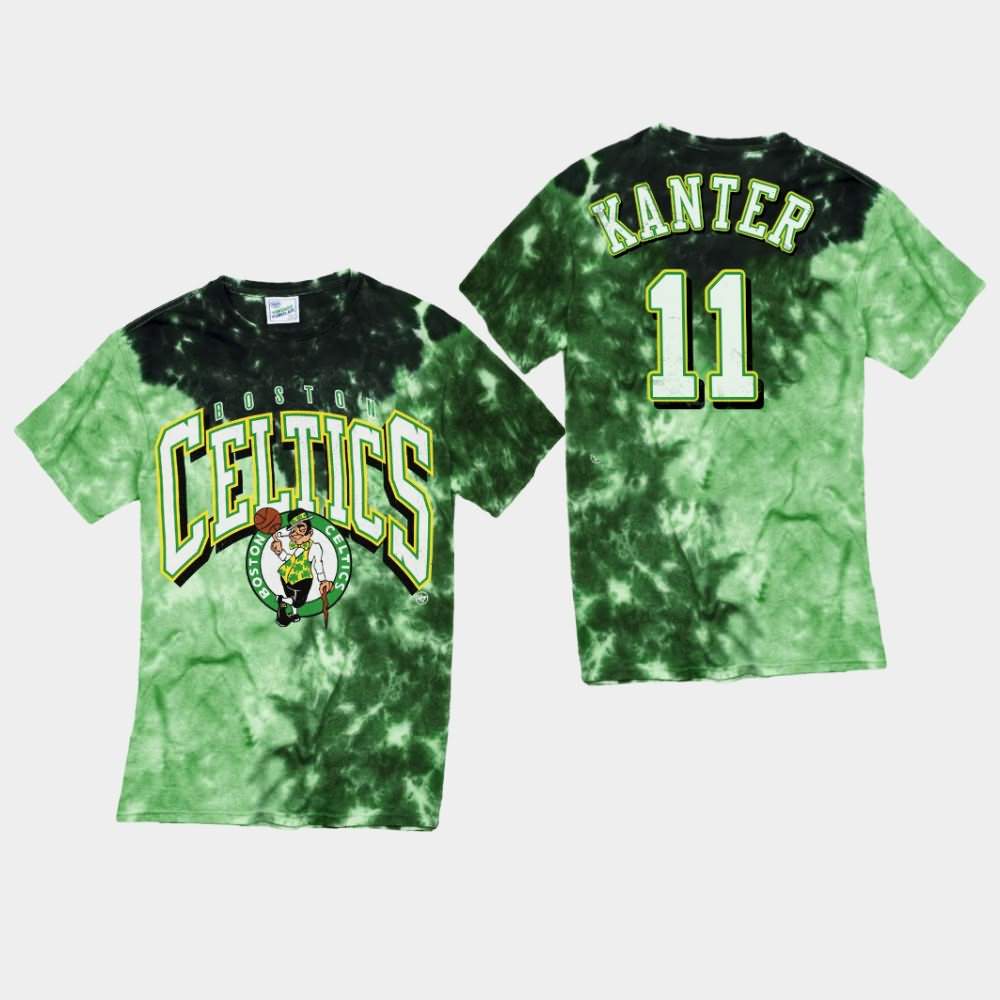 Men's Boston Celtics #11 Enes Kanter Green Retro Vintage Tubular T-Shirt RKQ20E6X