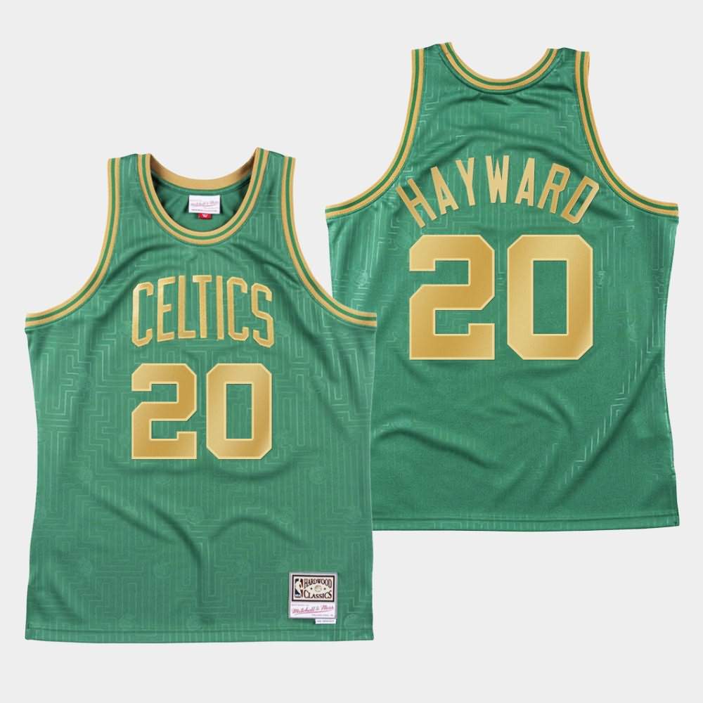 Men's Boston Celtics #20 Gordon Hayward Green Mitchell & Ness Hardwood Classics 2020 CNY Jersey UWQ83E1R