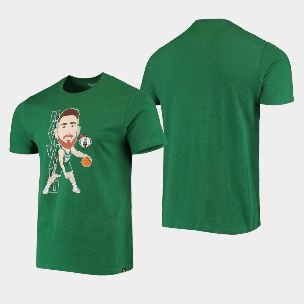 Men's Boston Celtics #20 Gordon Hayward Kelly Green Bobblehead Player Graphic T-Shirt IBL81E6A