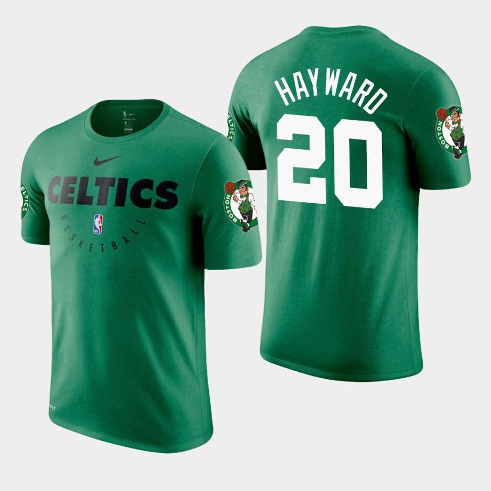 Men's Boston Celtics #20 Gordon Hayward Green Legend Performance Practice T-Shirt UKI52E4I