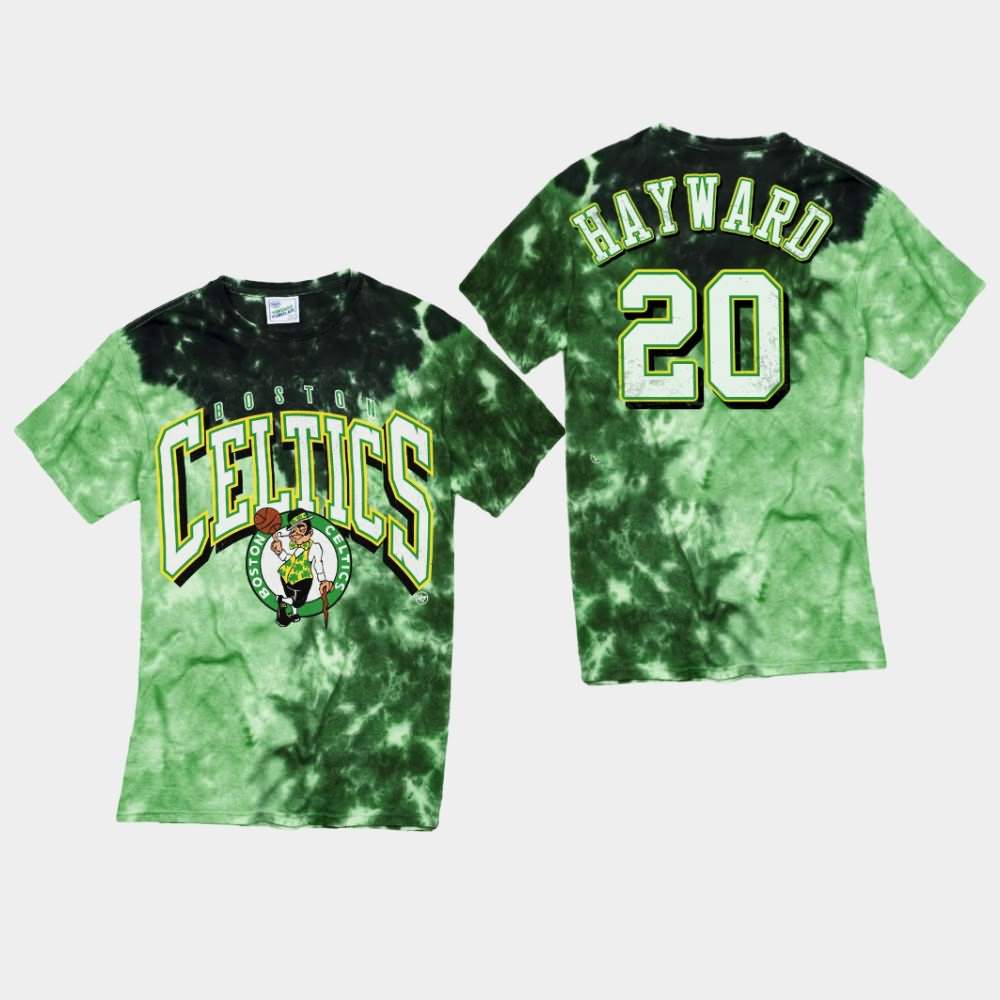 Men's Boston Celtics #20 Gordon Hayward Green Retro Vintage Tubular T-Shirt KFV32E1Y