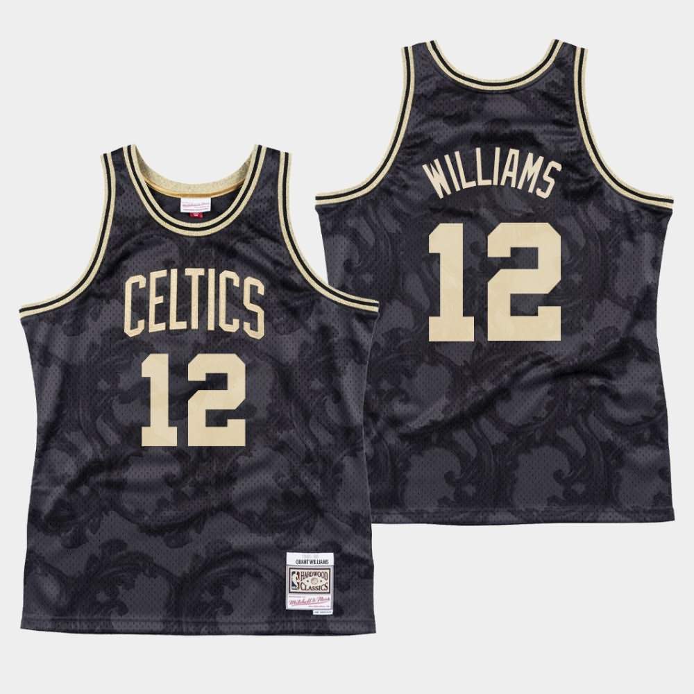 Men's Boston Celtics #12 Grant Williams Black Mitchell & Ness Classic Toile Jersey MPJ86E2P