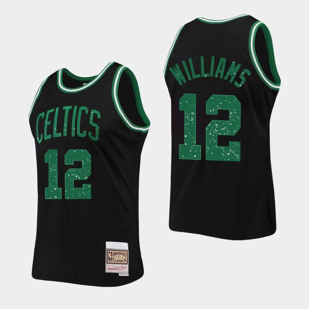 Men's Boston Celtics #12 Grant Williams Black Mitchell & Ness Rings Collection Jersey RBP51E2X