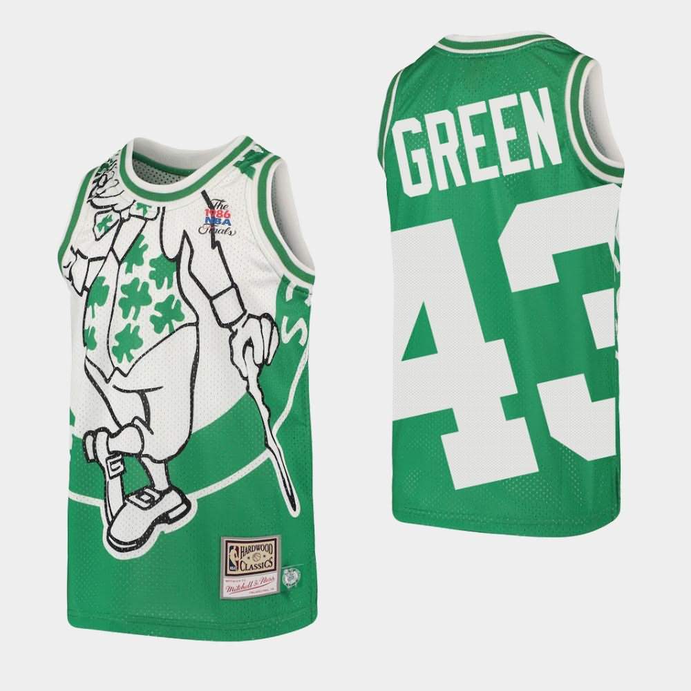 Youth Boston Celtics #43 Javonte Green Green Hardwood Classics Big Face Jersey CRE25E8R