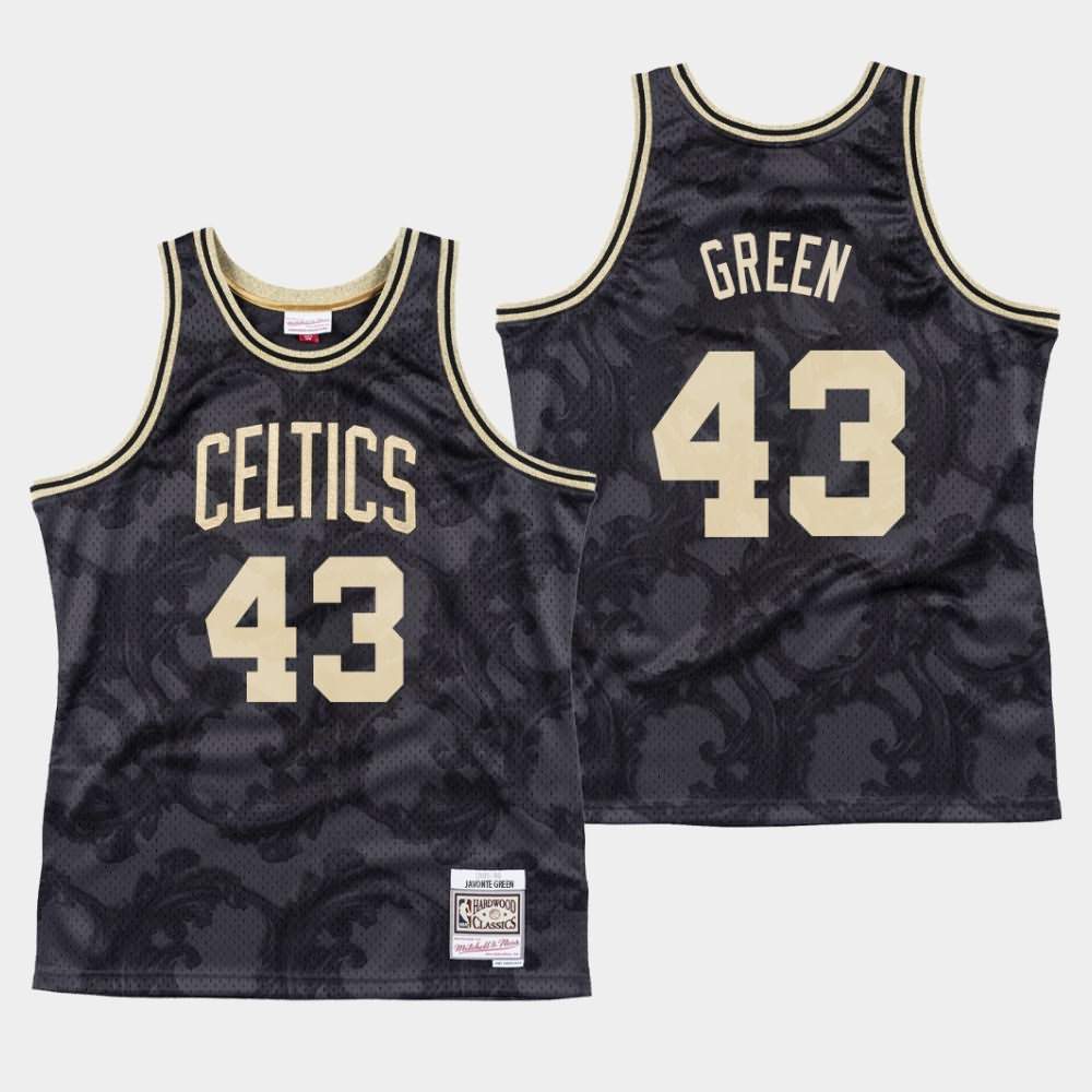 Men's Boston Celtics #43 Javonte Green Black Mitchell & Ness Classic Toile Jersey PXV46E3T