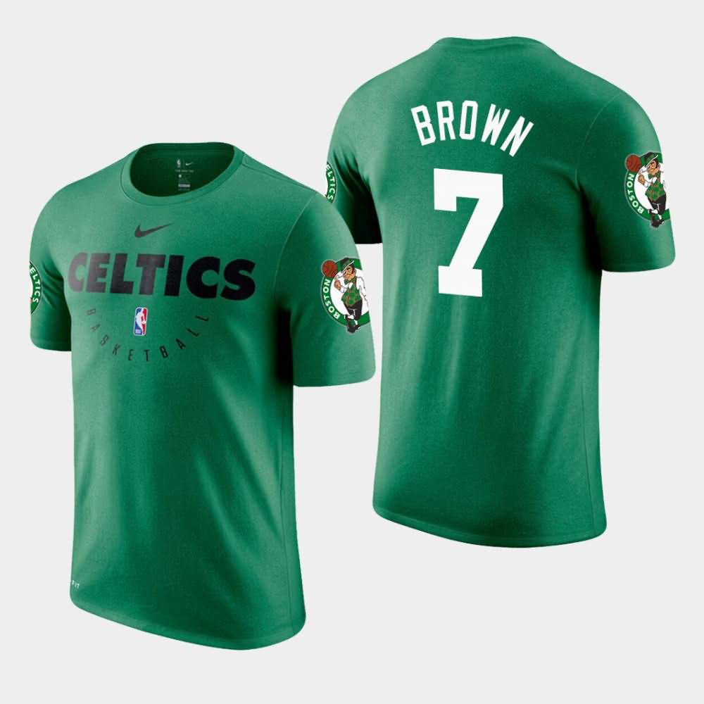 Men's Boston Celtics #7 Jaylen Brown Green Legend Performance Practice T-Shirt GHJ41E6F