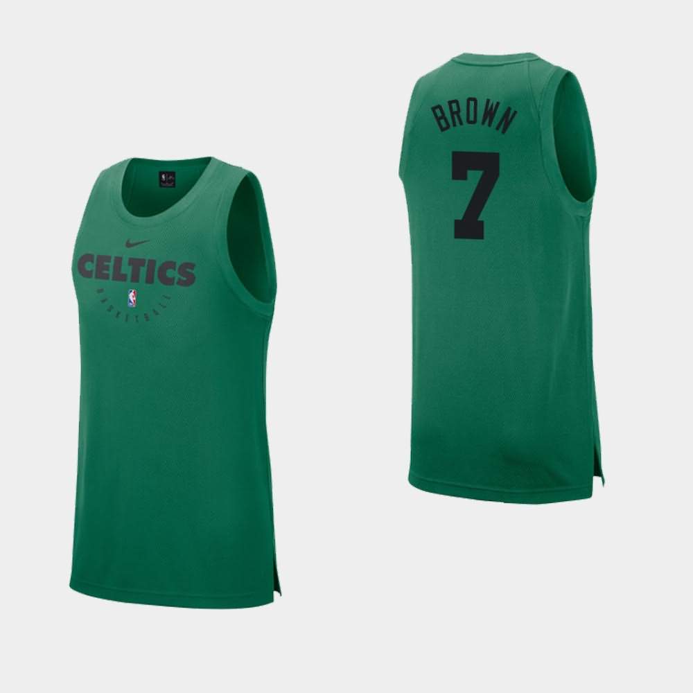 Men's Boston Celtics #7 Jaylen Brown Kelly Green Elite Practise Tank Top BAH55E1H