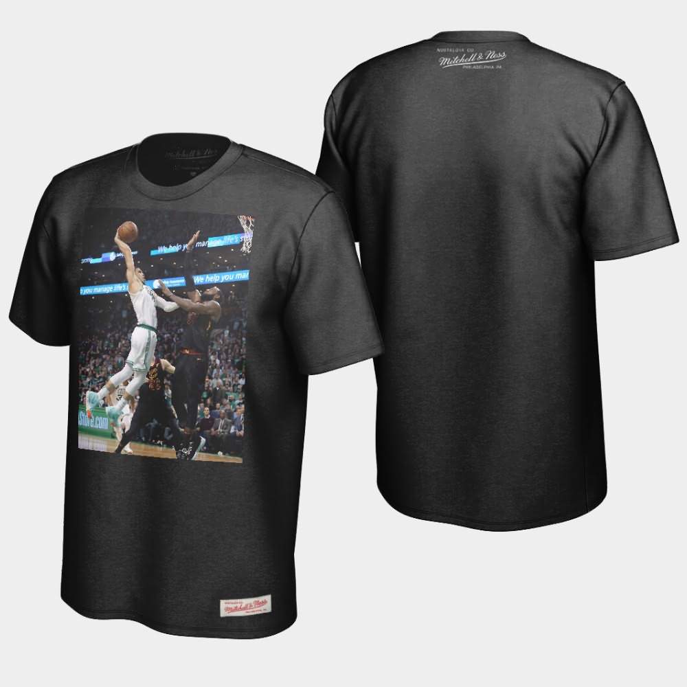 Men's Boston Celtics #0 Jayson Tatum Black Boomed on LeBron James Game 7 Player Graphic T-Shirt FEH62E7T