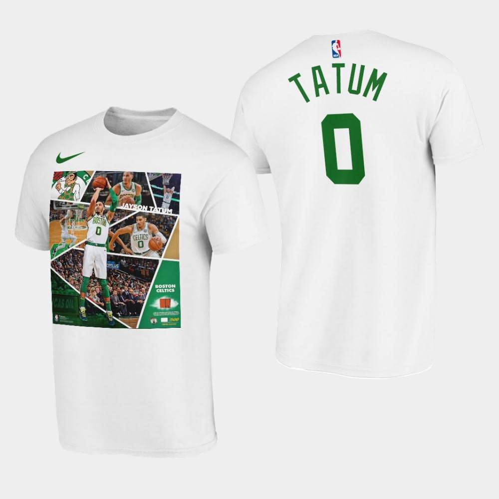 Men's Boston Celtics #0 Jayson Tatum White Impact Player Player Graphic T-Shirt JIP10E4I