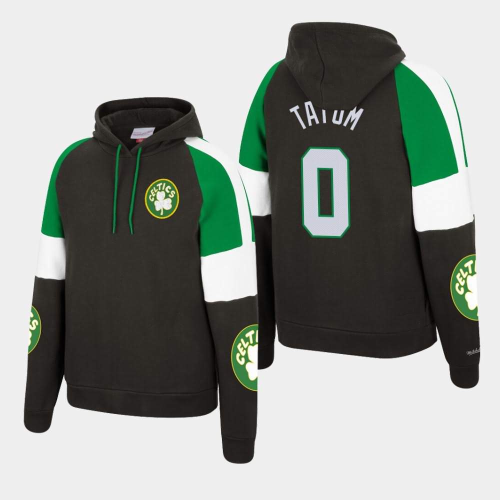 Men's Boston Celtics #0 Jayson Tatum Black Mitchell & Ness Pullover Instant Replay Hoodie VPP41E8V