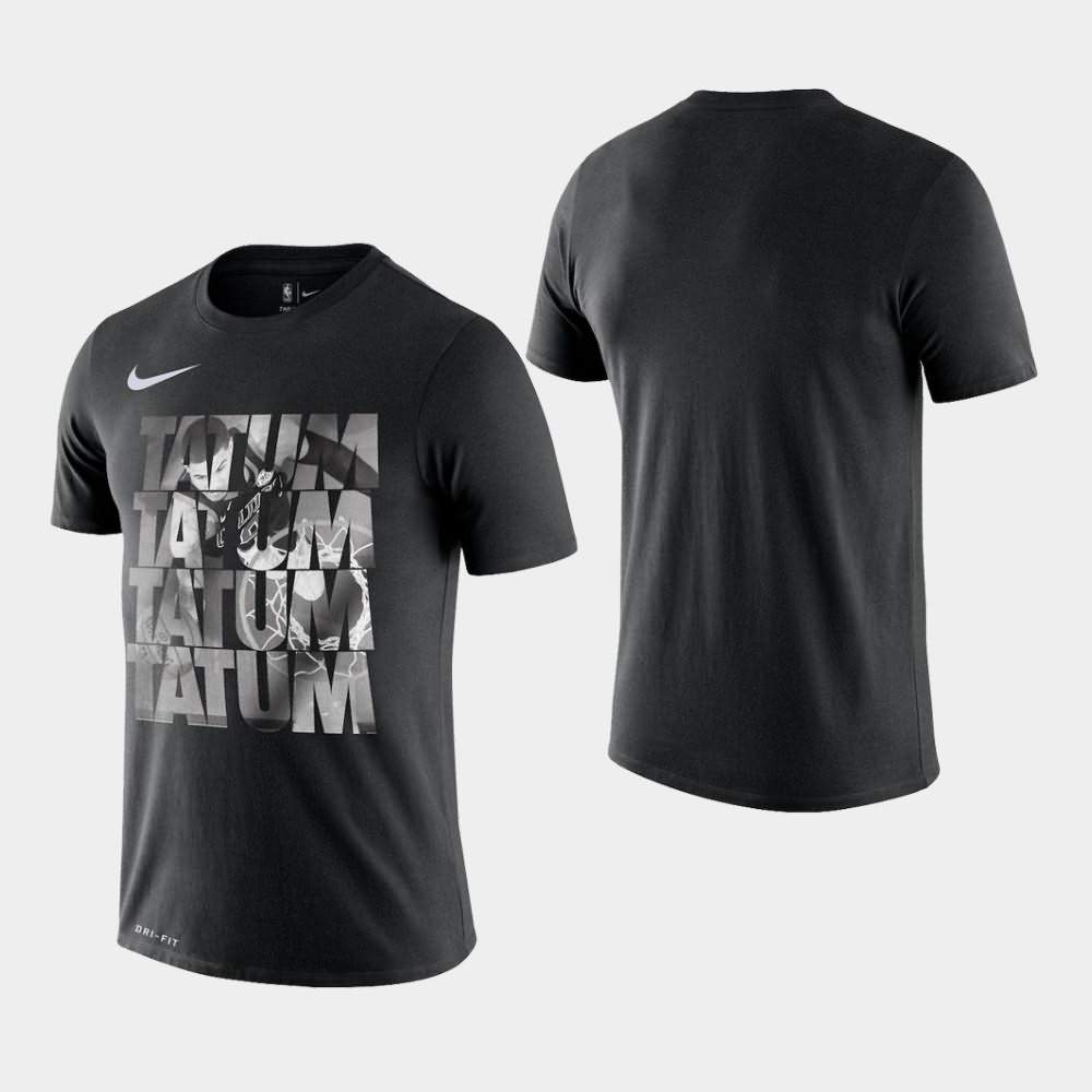 Men's Boston Celtics #0 Jayson Tatum Black Performance Player Graphic T-Shirt RXW71E8S
